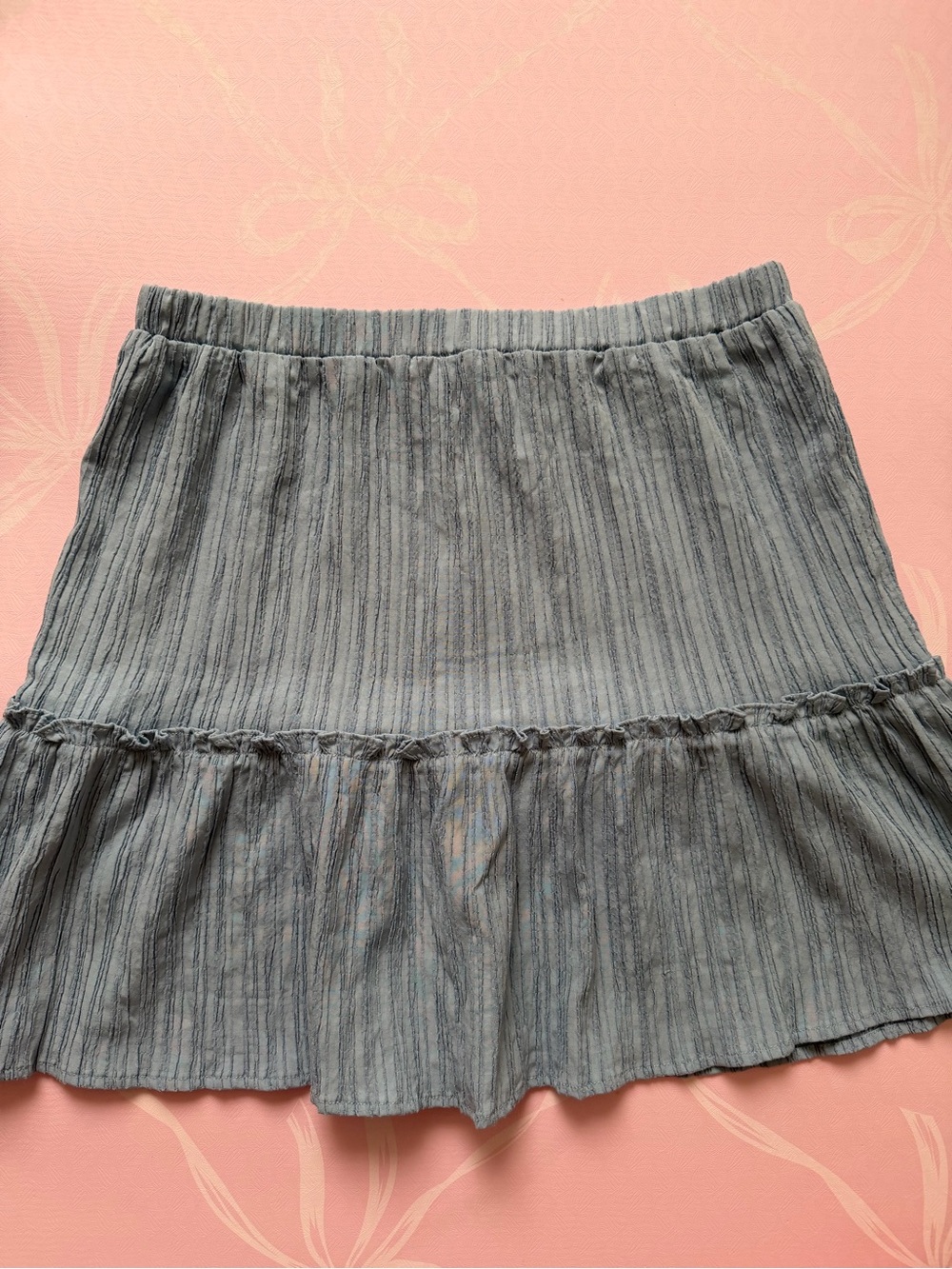 Women’s Baby Blue Tiered Ruffle Skirt